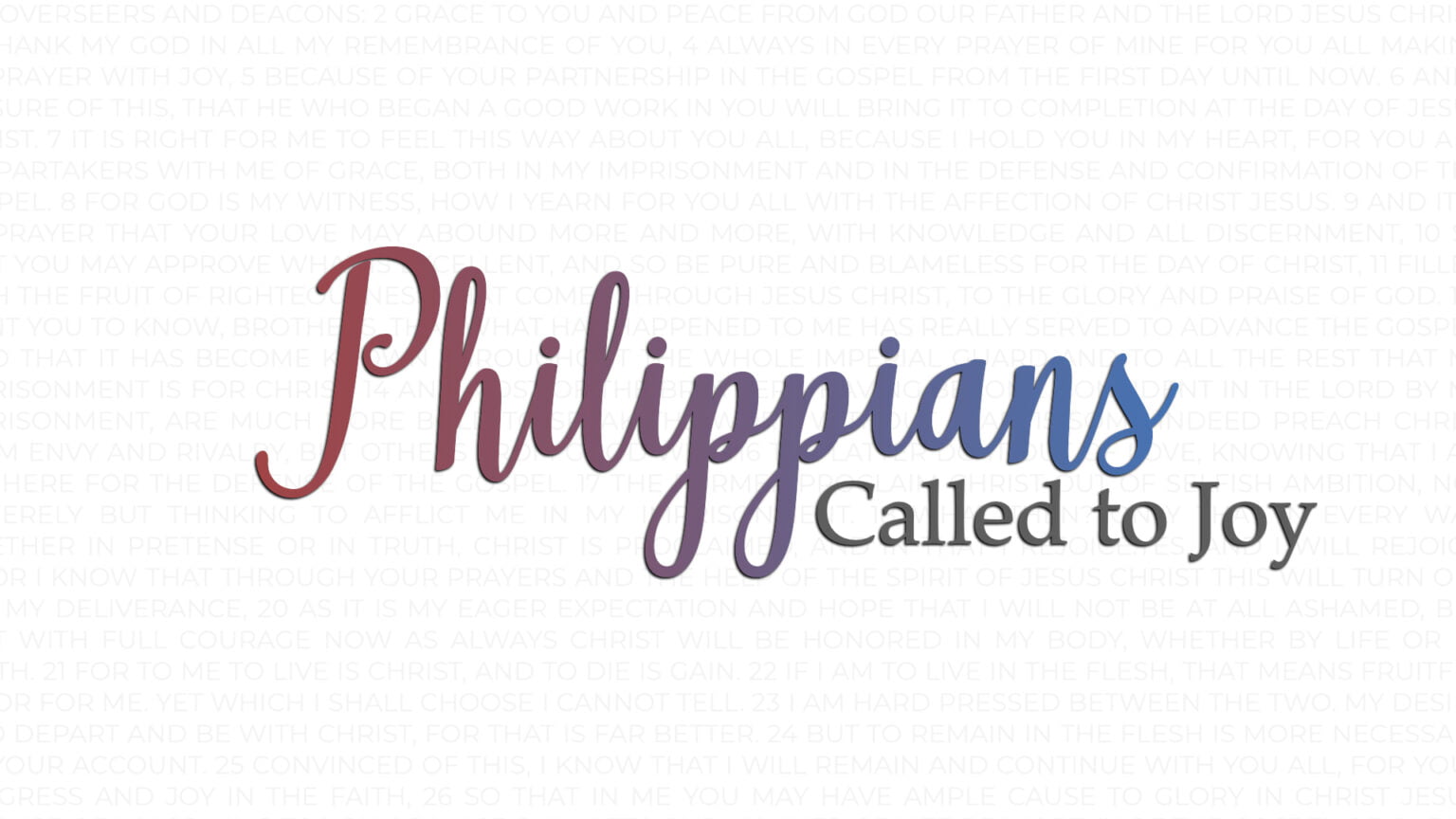 Philippians Called to Joy Community Baptist