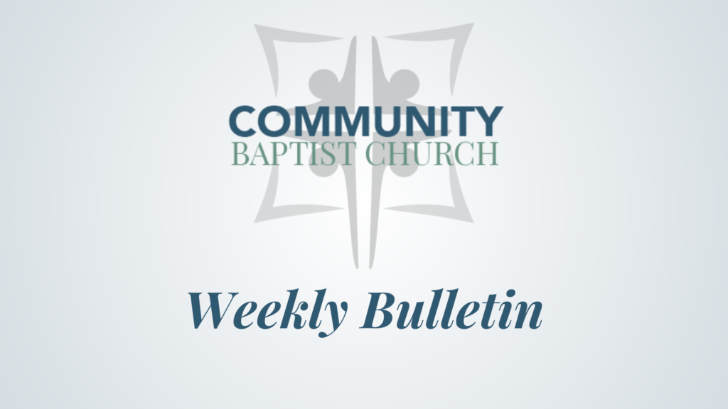 Weekly Bulletin