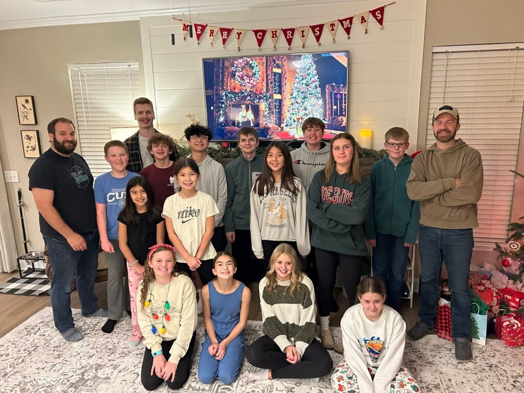 Elevate teens gathered for their Christmas party at Community Baptist Church