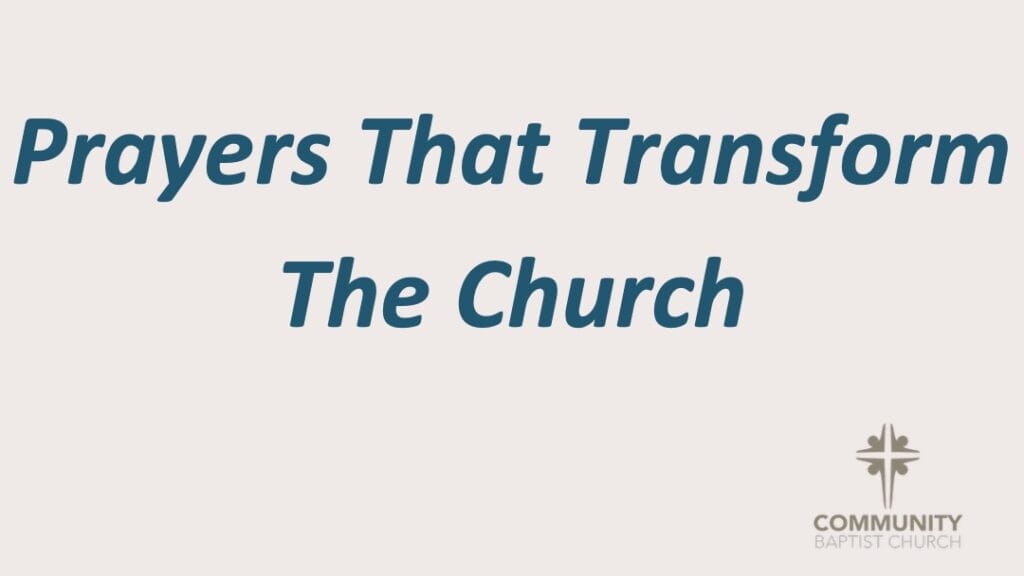 Prayers That Transform The Church