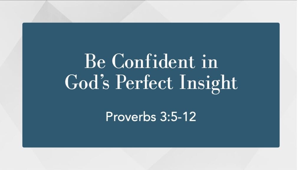 Gods Perfect Insight